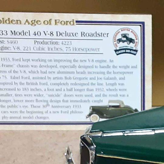 Classic Car - 1933 FORD Model 40. V8 deluxe roadster model