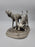 Detailed Pewter Plated Hunting Dog Statue - Two Dogs in Hunt Mode - Sportsman's Decor