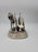 Detailed Pewter Plated Hunting Dog Statue - Two Dogs in Hunt Mode - Sportsman's Decor