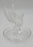 Lalique Crystal Thaile Dove Wings Spread Motif Trinket Ring Pin Nut Dish France