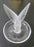 Lalique Crystal Thaile Dove Wings Spread Motif Trinket Ring Pin Nut Dish France