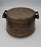 Turkish / Mediterranean Patinated Tinned Copper Two-Handle Cooking Vessel Pot and Lid. Old Decorative Metalware Container