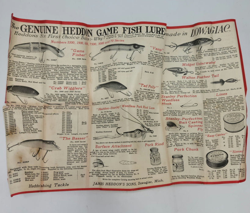Heddon Fishing lure Dowagiac Minnow with paper and box.1920 to 1927