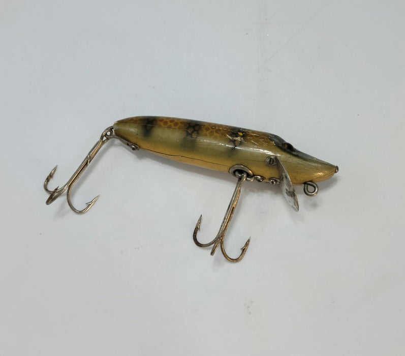 Heddon Fishing lure Dowagiac Minnow with paper and box.1920 to 1927