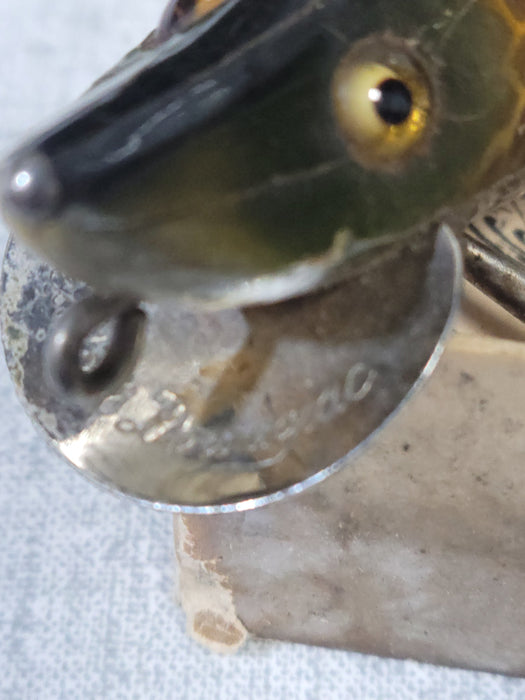 Heddon Fishing lure Dowagiac Minnow with paper and box.1920 to 1927