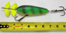 Green, Yellow and Black 2 Hooks and 2 Yellow Spinners Fishing Lure