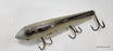 GREY, IVORY RED BLACK 3 HOOK WOOD CRANKBAIT- 10" FISHING LURE- MUSKIE, SALMON, LARGE BASS AND OTHER LARGE FISH.