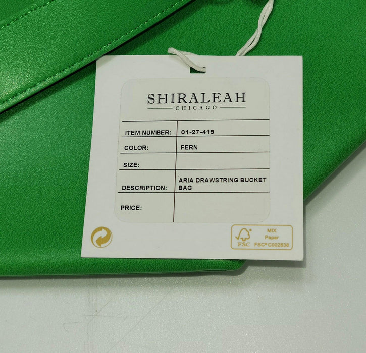 Shiraleah Aria Drawsting Shoulder Bag - Tote - Purse Fern 12hx16w