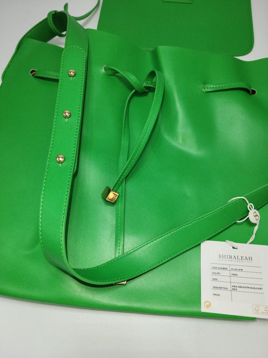 Shiraleah Aria Drawsting Shoulder Bag - Tote - Purse Fern 12hx16w