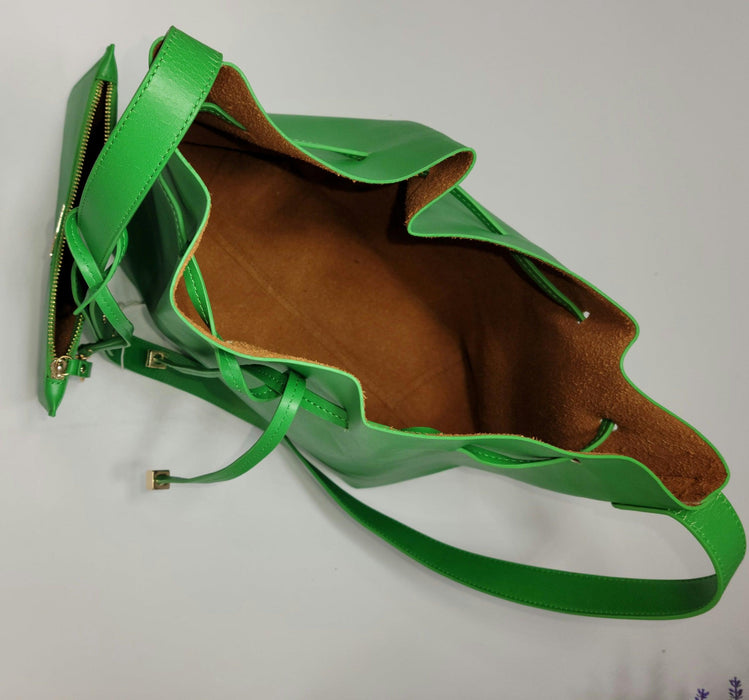 Shiraleah Aria Drawsting Shoulder Bag - Tote - Purse Fern 12hx16w