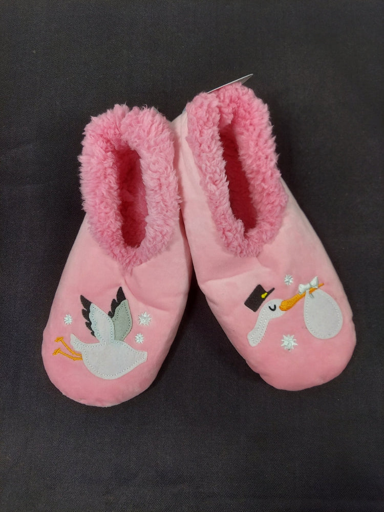 Snoozies Slippers - Pink Stork XL - 11/12