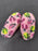 Snoozies Slippers - Pink and White Baby Slippers 0 to 3 Months