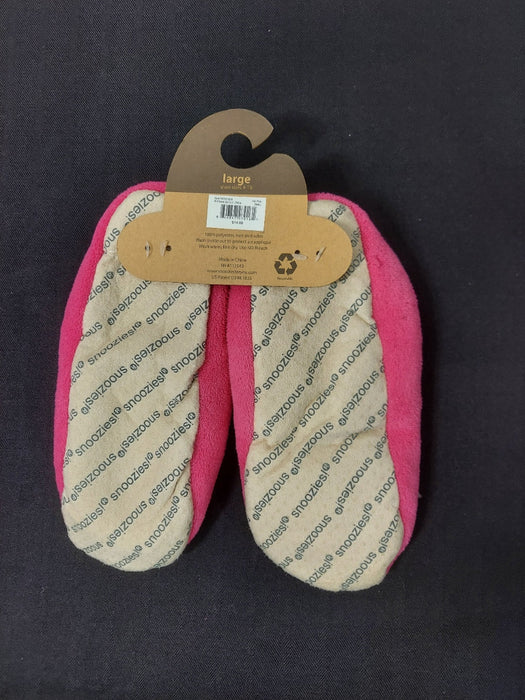 Snoozies Slippers - Pink Horse and Zebra Slippers Large 9-10