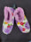 Snoozies Slippers - Purple, Red and Yellow Flowers XL11/12