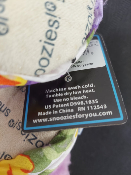 Snoozies Slippers - Purple, Red and Yellow Flowers XL11/12