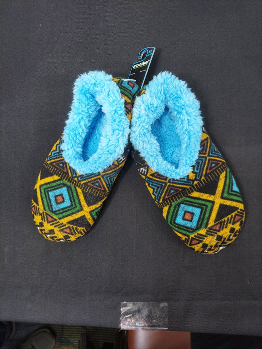 Snoozies Slippers - Blue and Yellow Slippers XL 11/12