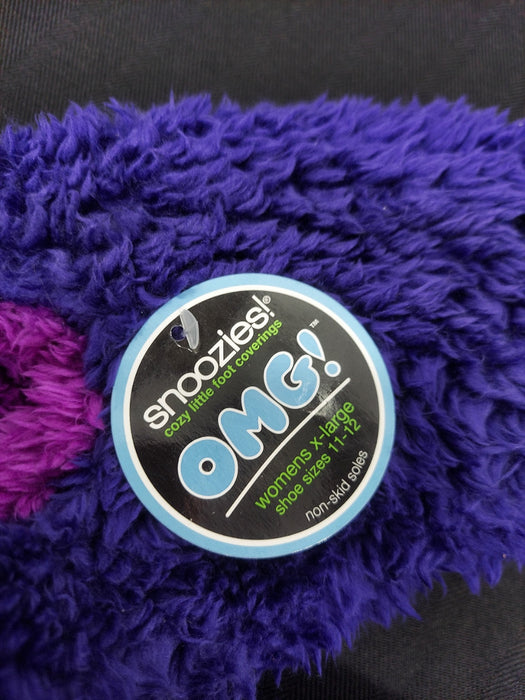 Snoozies Slippers - Purple and Pink XL 11/12