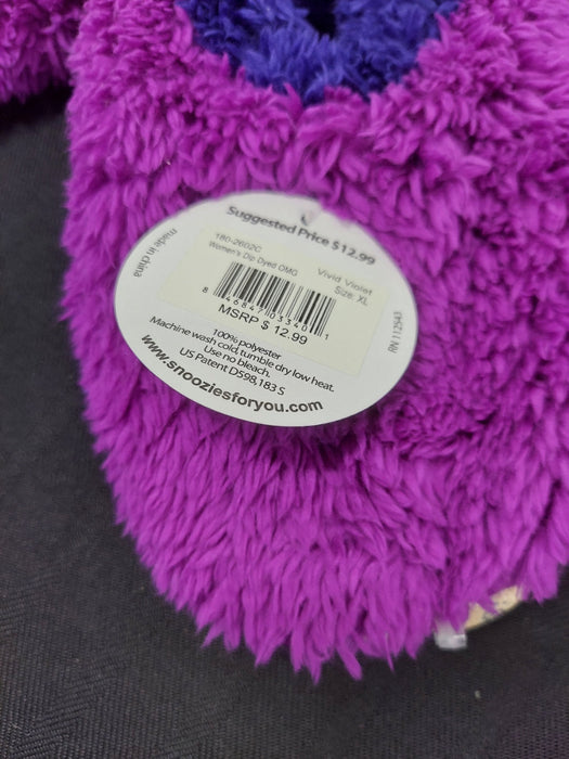 Snoozies Slippers - Light Purple and Dark Purple XL 11/12