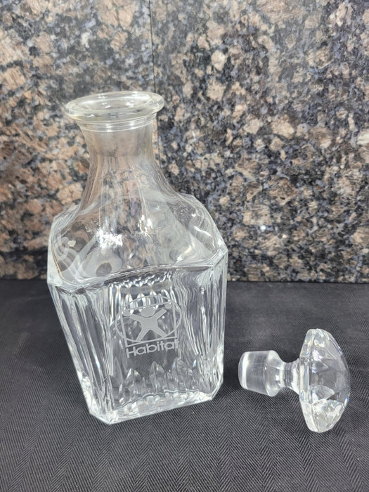 Decanter Habitat for Humanity Logo etched in Crystal Glass