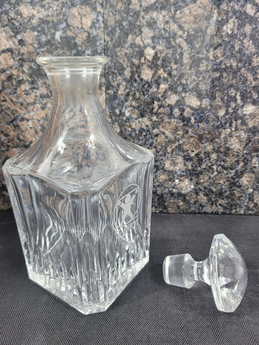 Decanter Habitat for Humanity Logo etched in Crystal Glass