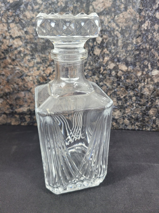 Crystal Glass Decanter Monogrammed with an "A" with Stopper