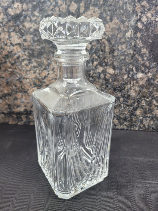 Crystal Glass Decanter Monogrammed with an "A" with Stopper