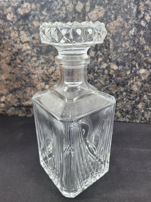 Crystal Glass Decanter Monogrammed with an "A" with Stopper