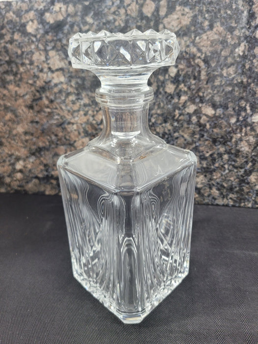 Crystal Glass Decanter Monogrammed with an "A" with Stopper
