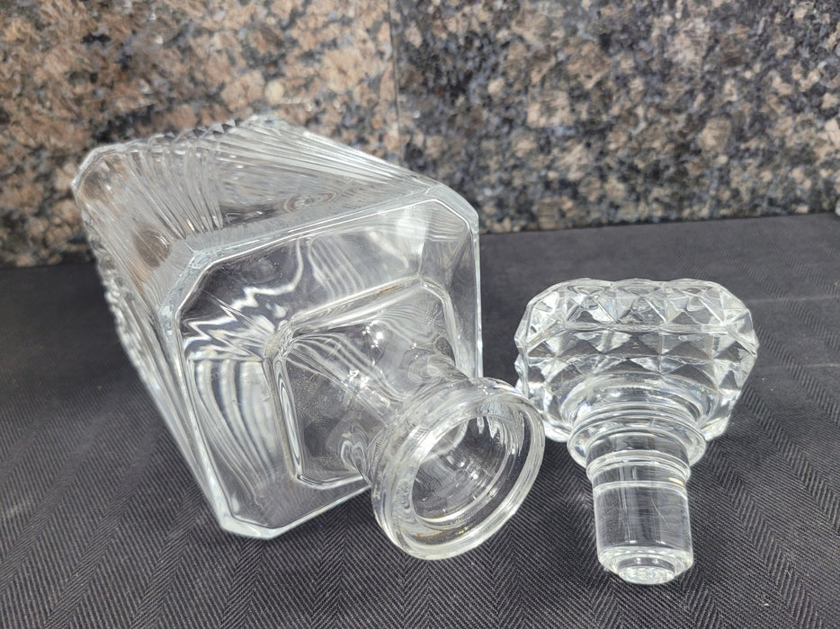 Crystal Glass Decanter Monogrammed with an "A" with Stopper