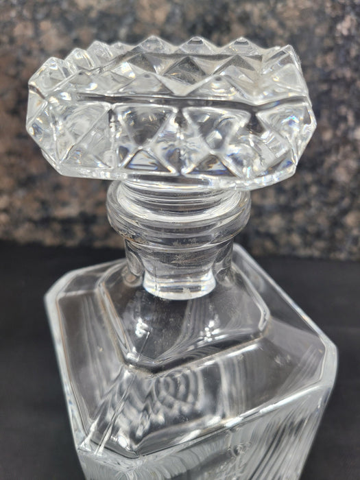 Crystal Glass Decanter Monogrammed with an "A" with Stopper