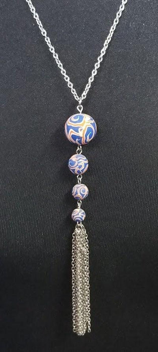Jewelry - 4 Bead Pendent with Tassel Necklace - Choice of Viva Beads Colors - Limited Quantities