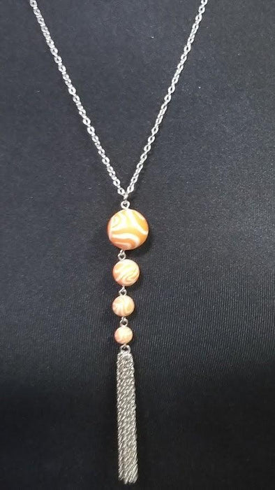 Jewelry - 4 Bead Pendent with Tassel Necklace - Choice of Viva Beads Colors - Limited Quantities