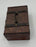 Box - Bronze Floral Fabric and Wood Trunk Small