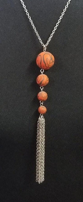 Jewelry - 4 Bead Pendent with Tassel Necklace - Choice of Viva Beads Colors - Limited Quantities