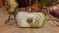 Mary Frances Green Hand Bag with Flowers Retired Design