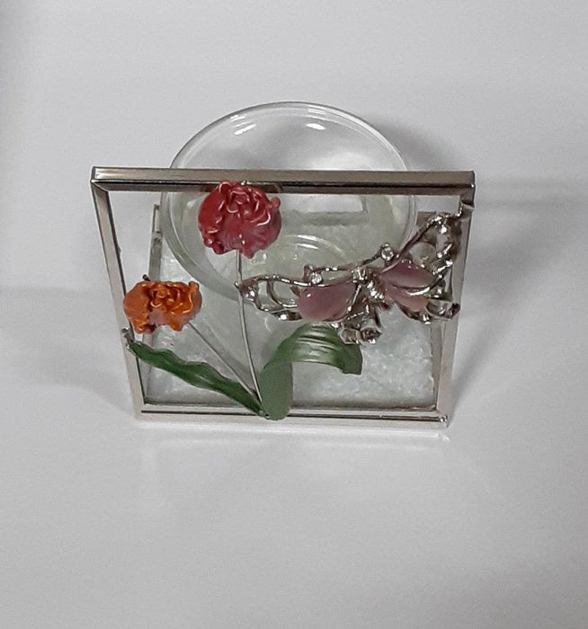 Richesco Votive Holders  Butterfly and Flowers  set of 3