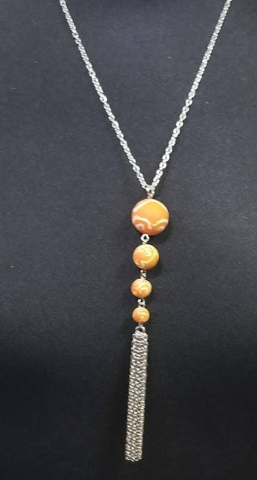 Jewelry - 4 Bead Pendent with Tassel Necklace - Choice of Viva Beads Colors - Limited Quantities