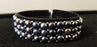 Jewelry - Sterling Silver Freshwater Cultured Pearl 3 Row Stretch Bracelet - Choice of Five Colors