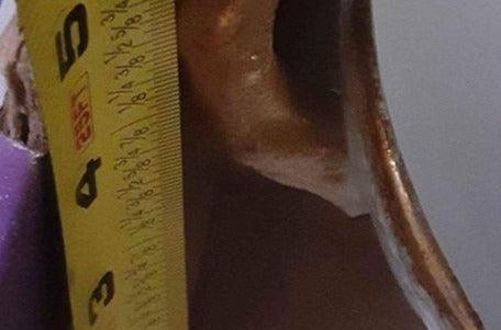 Vintage gold handle scallop edge bowl