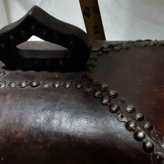 Box - Covered decorative dark brown box