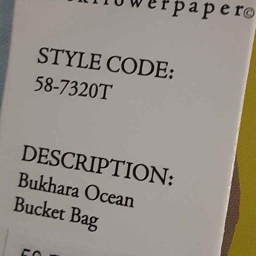 Rock Flower Paper Bucket Shoulder Bag  Buckhara Ocean