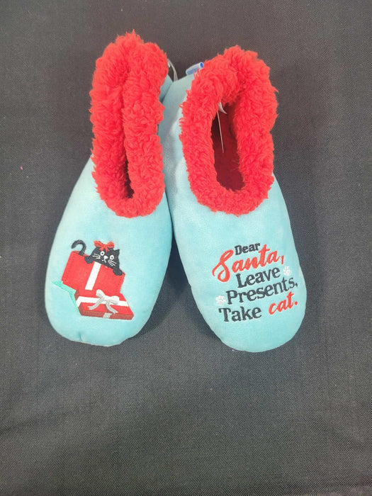 Accessories - Snoozies Slippers Dear Santa, Leave Presents Take Cat