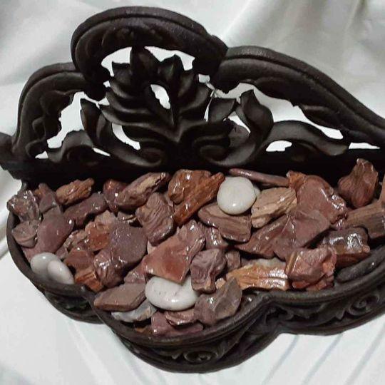 Cast Iron planter- rocks not included