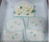 Richesco  Floral Yellow Green Coaster Set of 4 and holder
