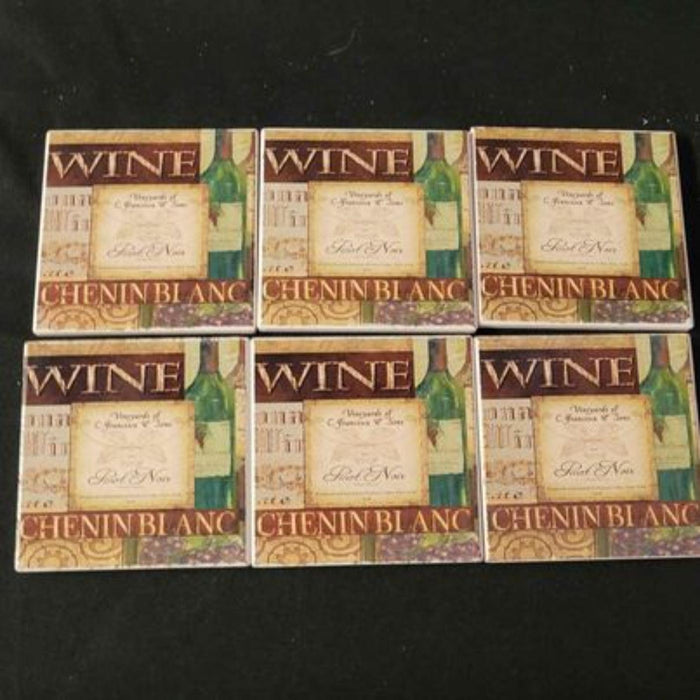 Coasters Set of 6 Chenin Blanc Wine