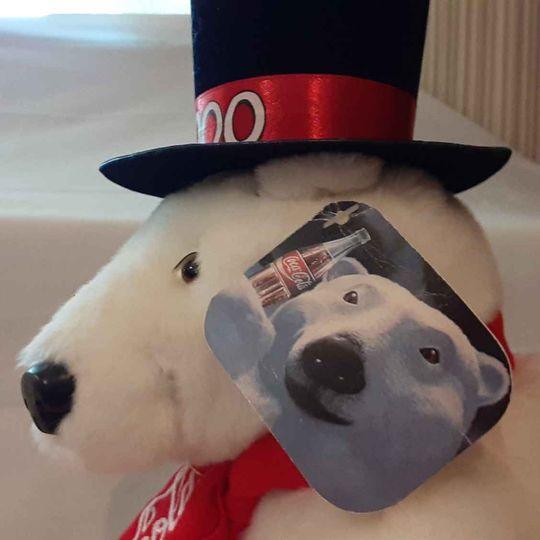 Plush -  Coke 2000 Bear -stuffed animal  NEW!