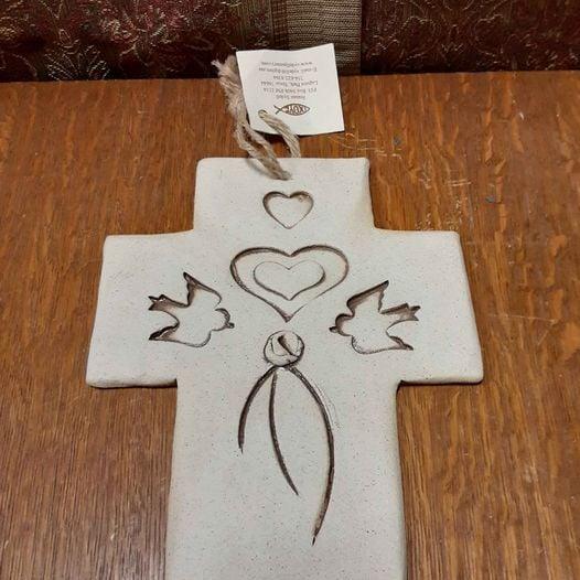 Cross -  Cross with Doves and hearts   NEW!