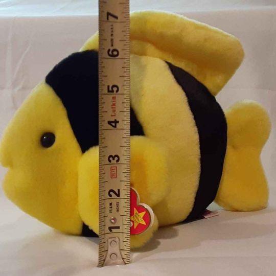 Plush -  TY Beanie Baby Fish Biddy Bubbles-stuffed animal  NEW!