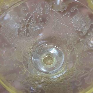 Vintage  5 Sherbet Depression Glass - yellow