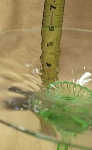 Green Glass stem serving dish